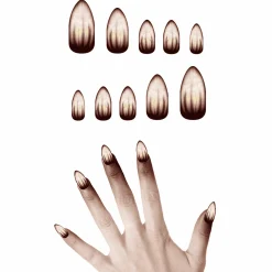 12 Uñas Hombre Lobo con Pegamento