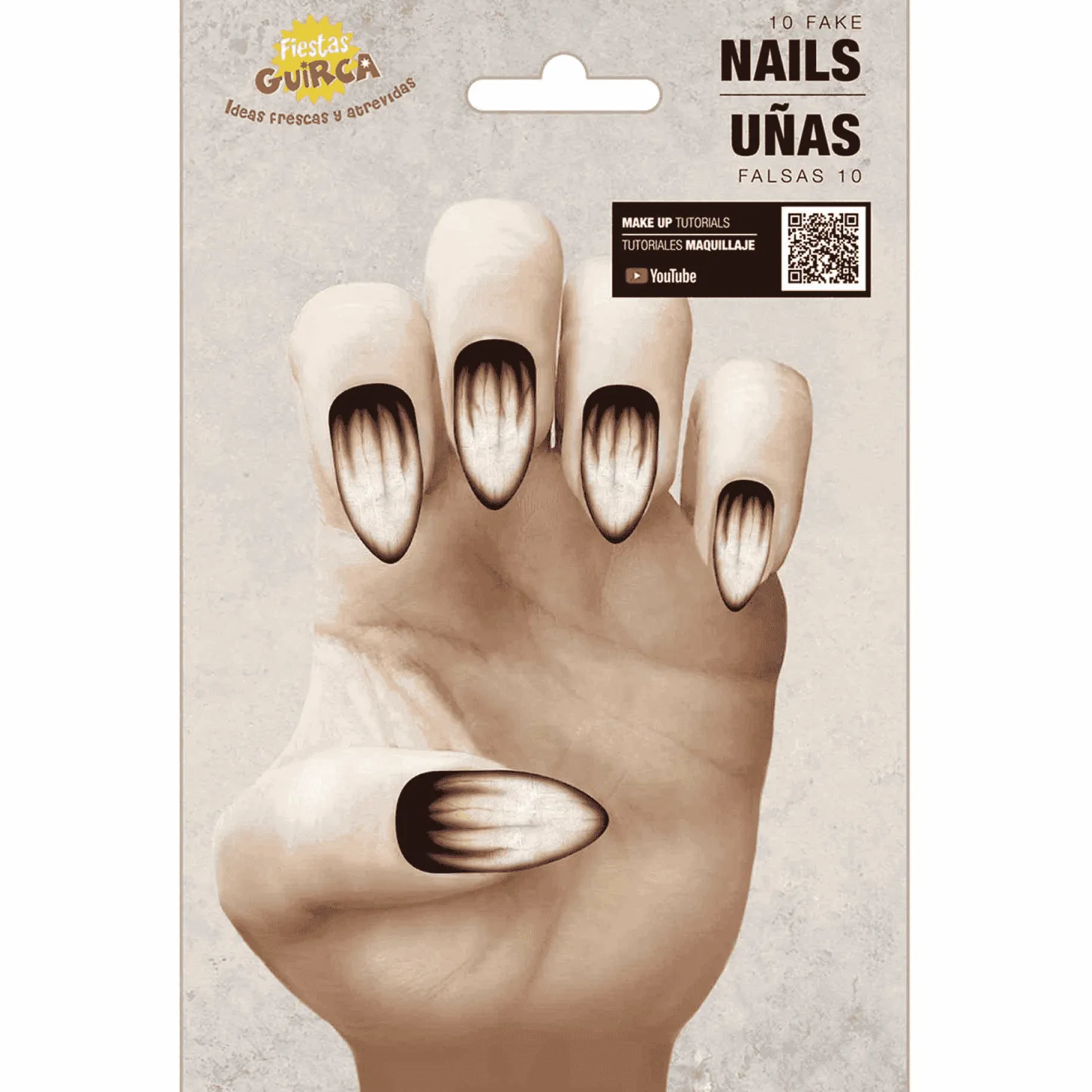 12 Uñas Hombre Lobo con Pegamento