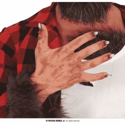 12 Uñas Hombre Lobo con Pegamento