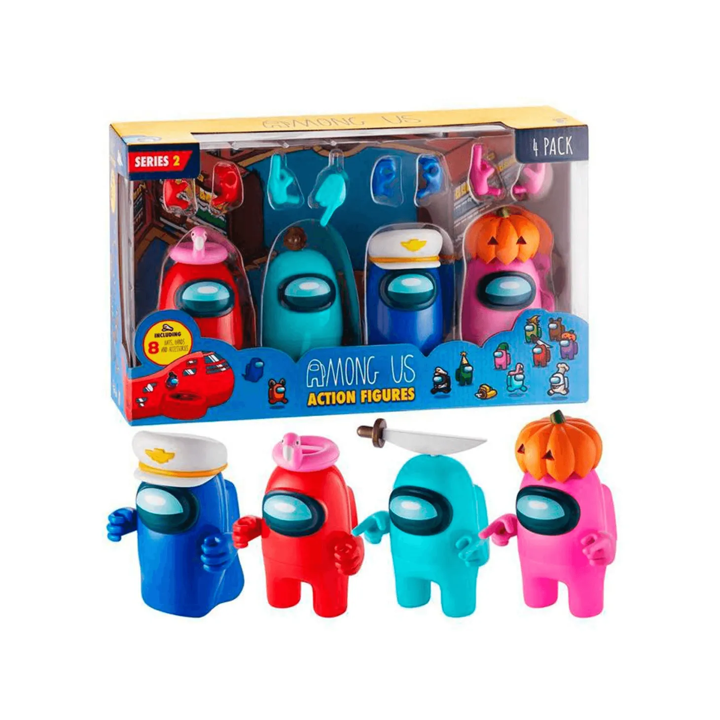 Among Us Serie 2 Figura Accion Pack 4