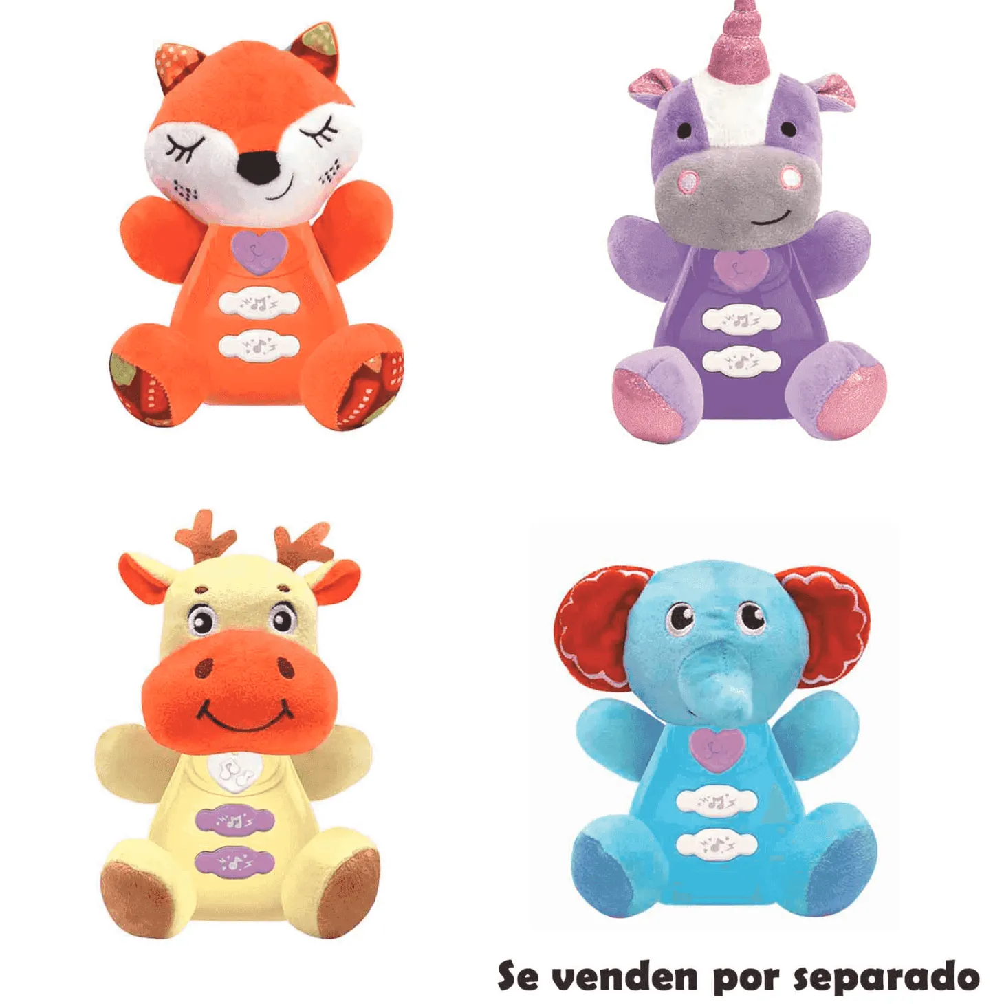 Animalito Soniditos Peluche Infantil Diferentes Modelos