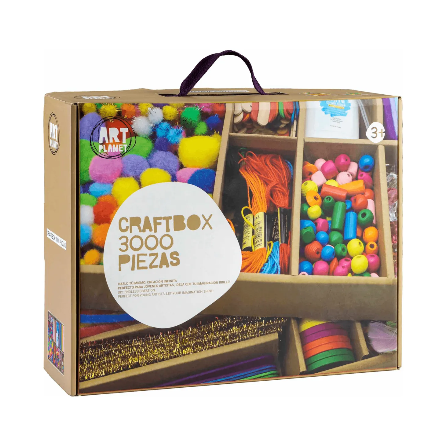 Art Planet | Craftbox +3000PCS ¡Crea, Construye y Diseña Sin Límites!