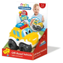 Baby Clementoni Coche Safari Retrofricción con Luces y Sonidos