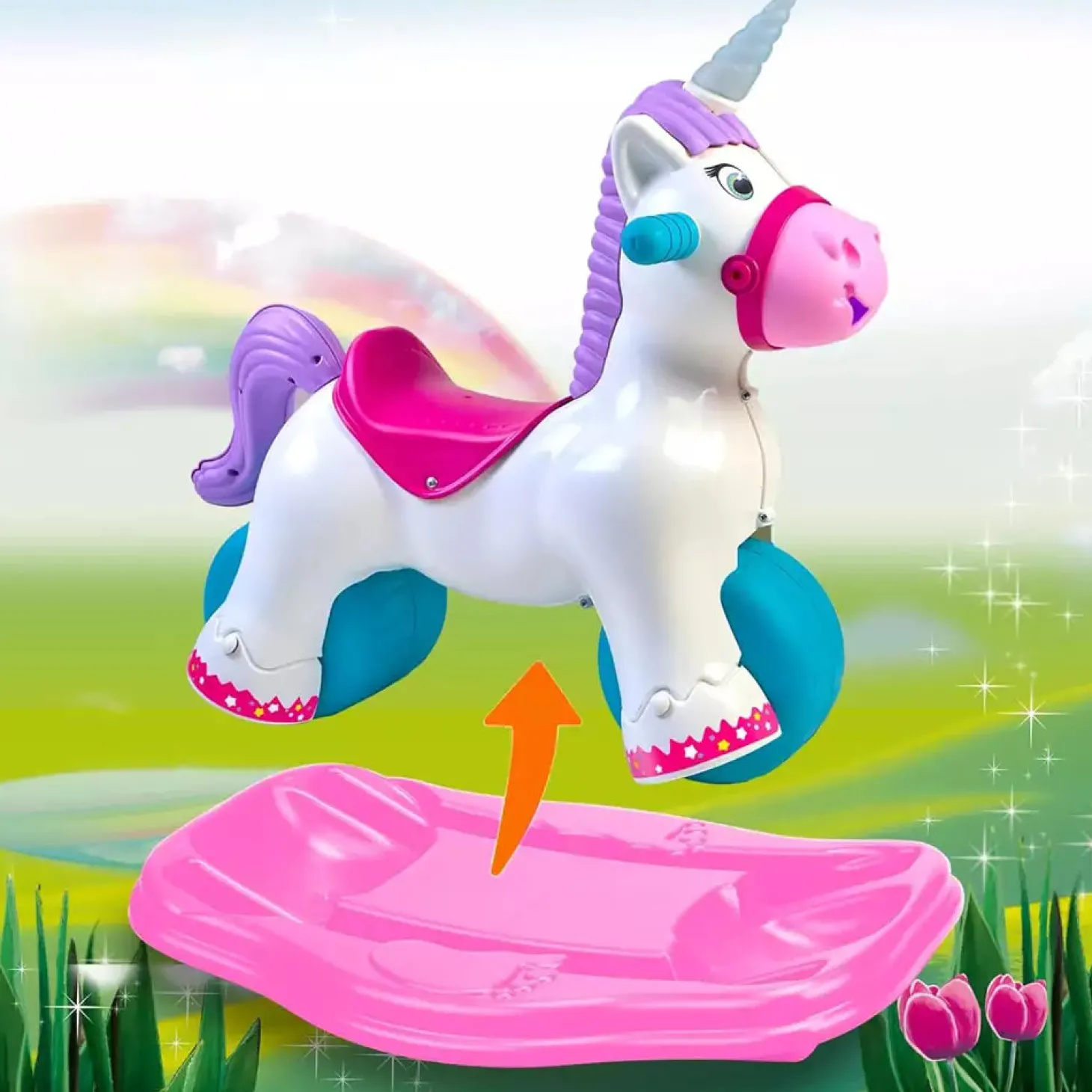 Baby Unicorn 2 en 1 – Correpasillos con Sonidos y Balancín