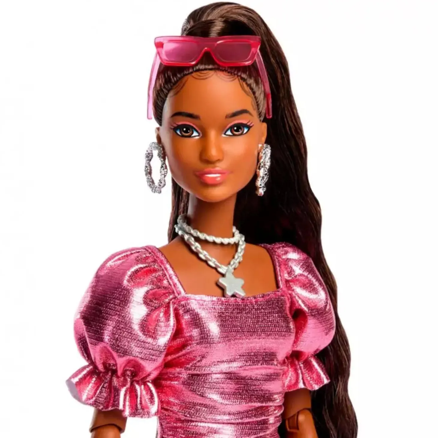 Barbie Deluxe Metallic Bubble Dress Corail