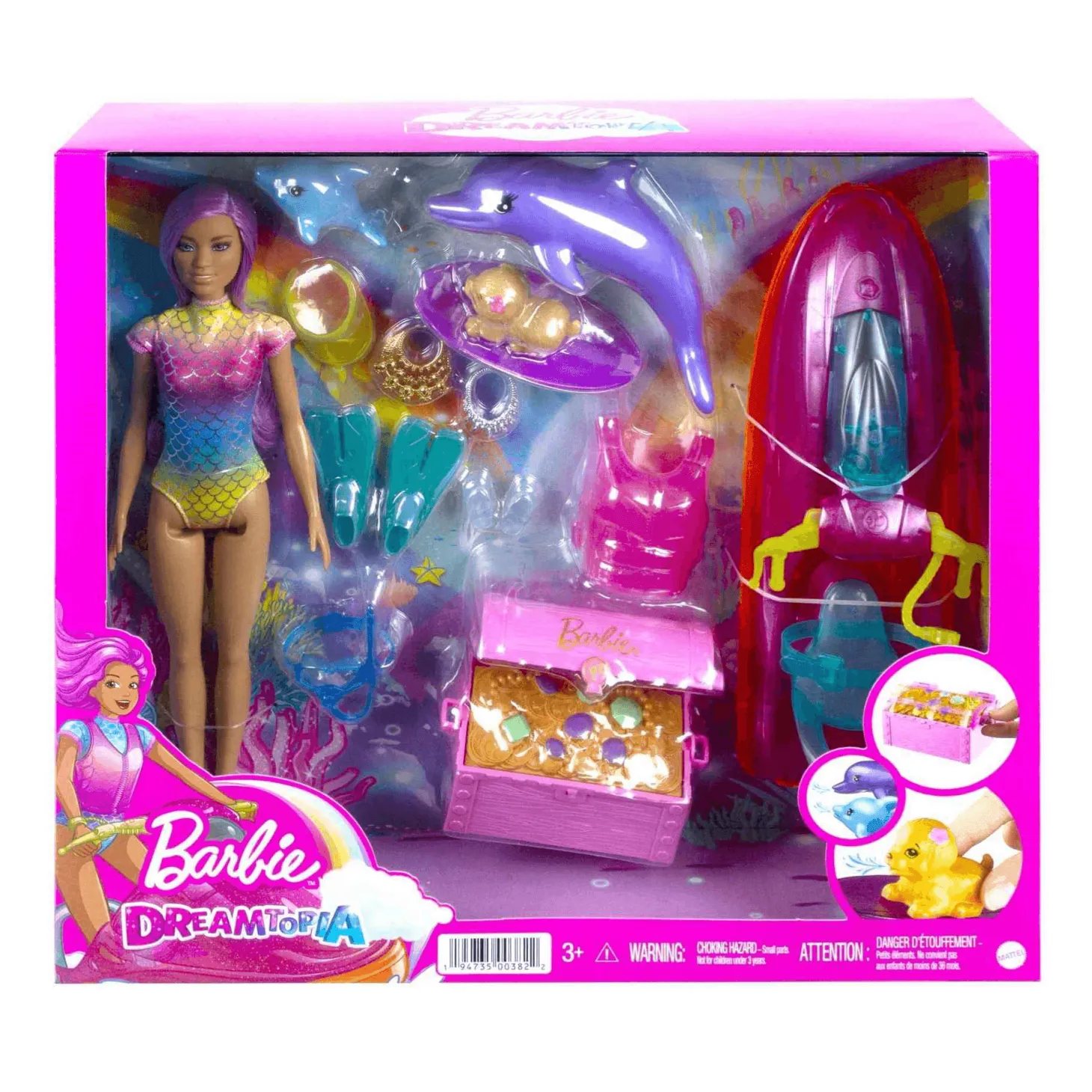 Barbie Dreamtopia Muñeca con Moto de Agua 3 años