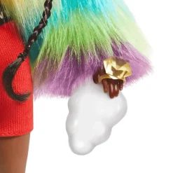 Barbie Extra Muñeca con Abrigo Arcoíris y Estilo Afro
