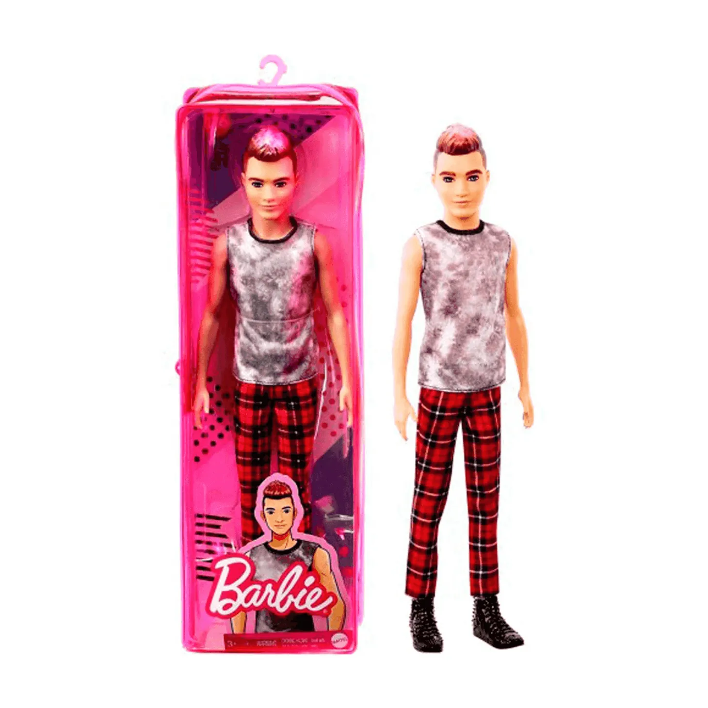 Barbie Ken Fashionista Muñeco Punky Con Camiseta sin Mangas