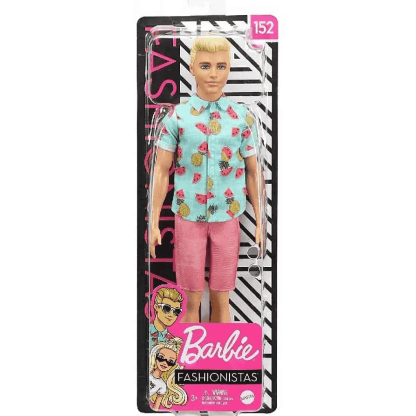 Barbie Ken Fashionista Rubio Pelo Corto Conjunto Tropical