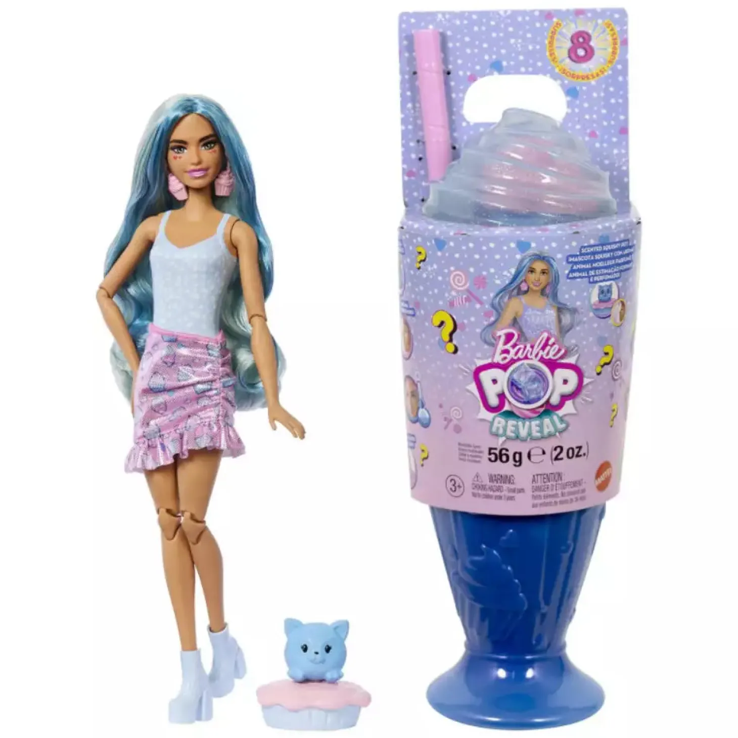 Barbie Pop Reveal Cool Cupcake con mascota