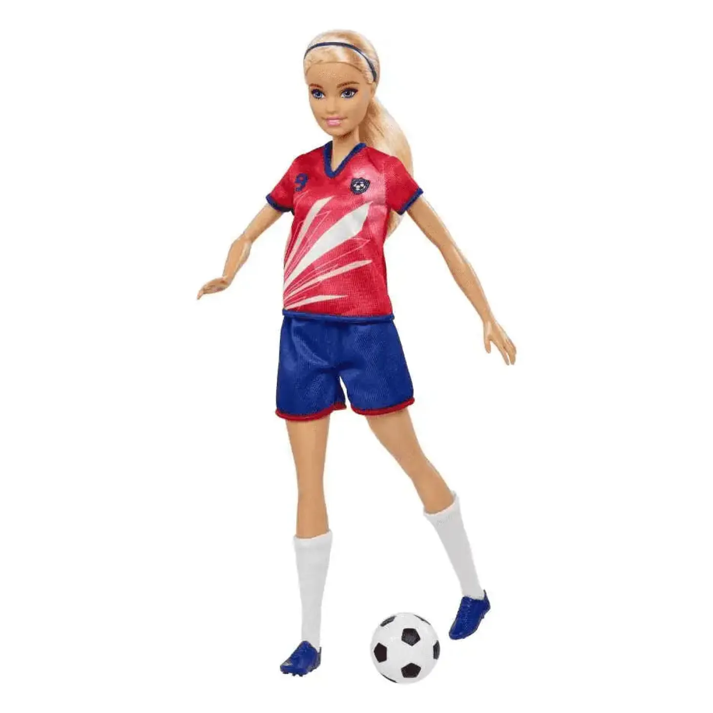 Barbie Profesiones Futbolista Camiseta roja - Juguete de Barbie