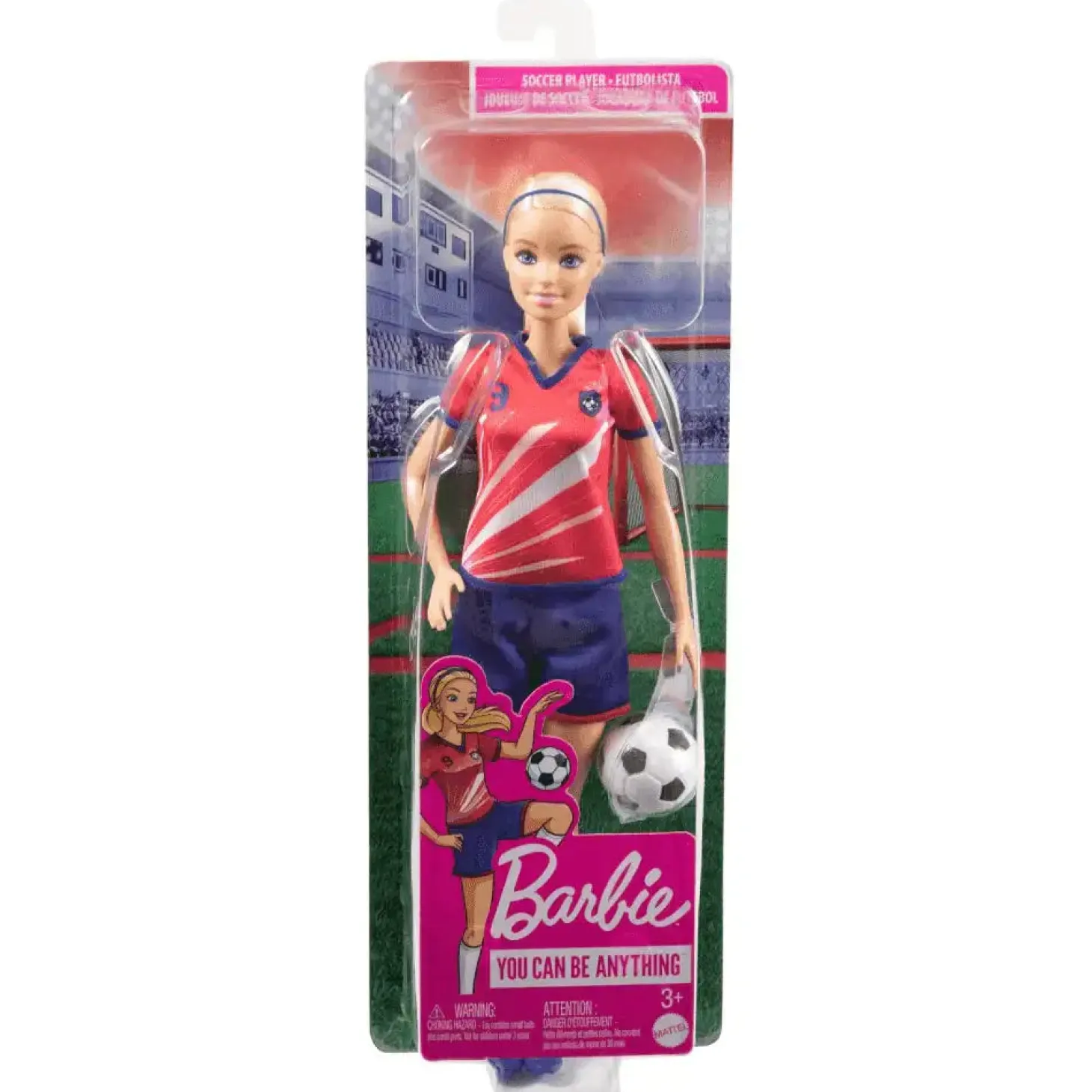 Barbie Profesiones Futbolista Camiseta roja - Juguete de Barbie