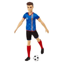 Barbie Profesiones Ken Futbolista Camiseta azul - Juguete de Barbie