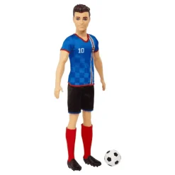 Barbie Profesiones Ken Futbolista Camiseta azul - Juguete de Barbie