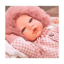 Bebé Reborn Arias 40 cm Manuela rosa con bolso