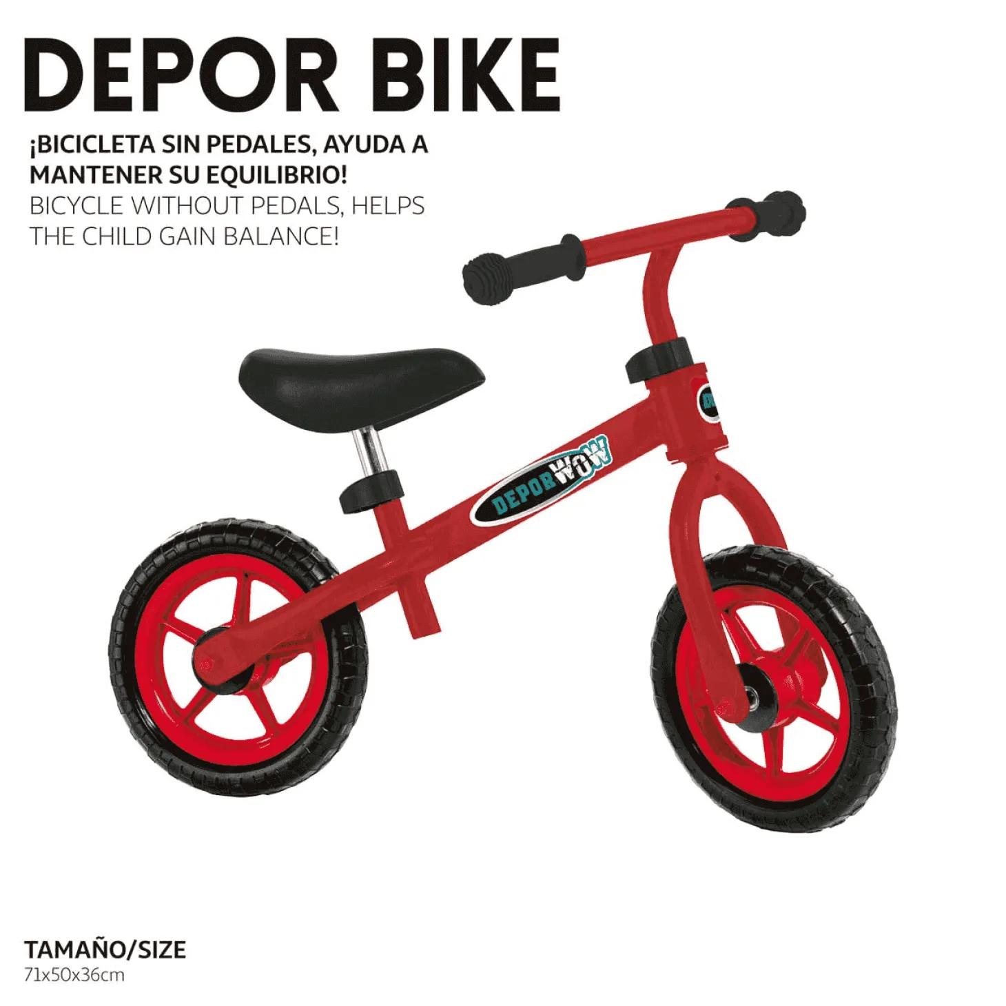 Bici roja sin pedales Toy Planet