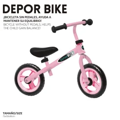 Bici rosa sin pedales Toy Planet