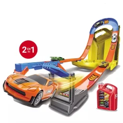 Bidón Pista de Carreras con 6 coches metálicos