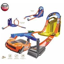 Bidón Pista de Carreras con 6 coches metálicos