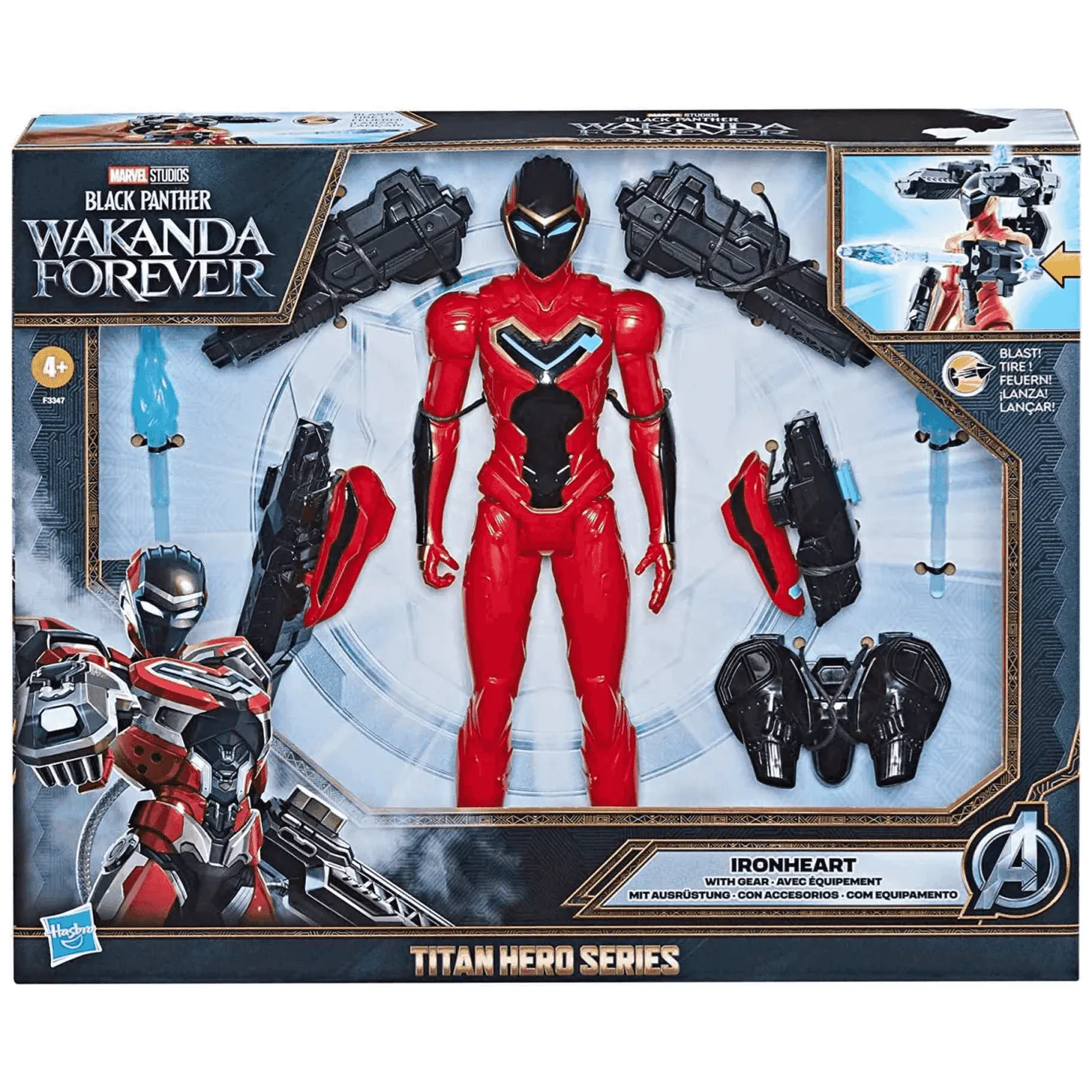Black Panther Wakanda Forever Titan Hero Series Ironheart con Accesorios