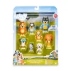 Bluey Pack 8 Figuras Familia y Compañeros del cole