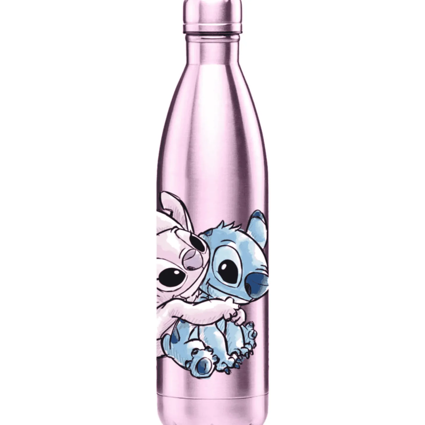 Botella Isotérmica Stitch & Angel - 500 ml de Acero Inoxidable