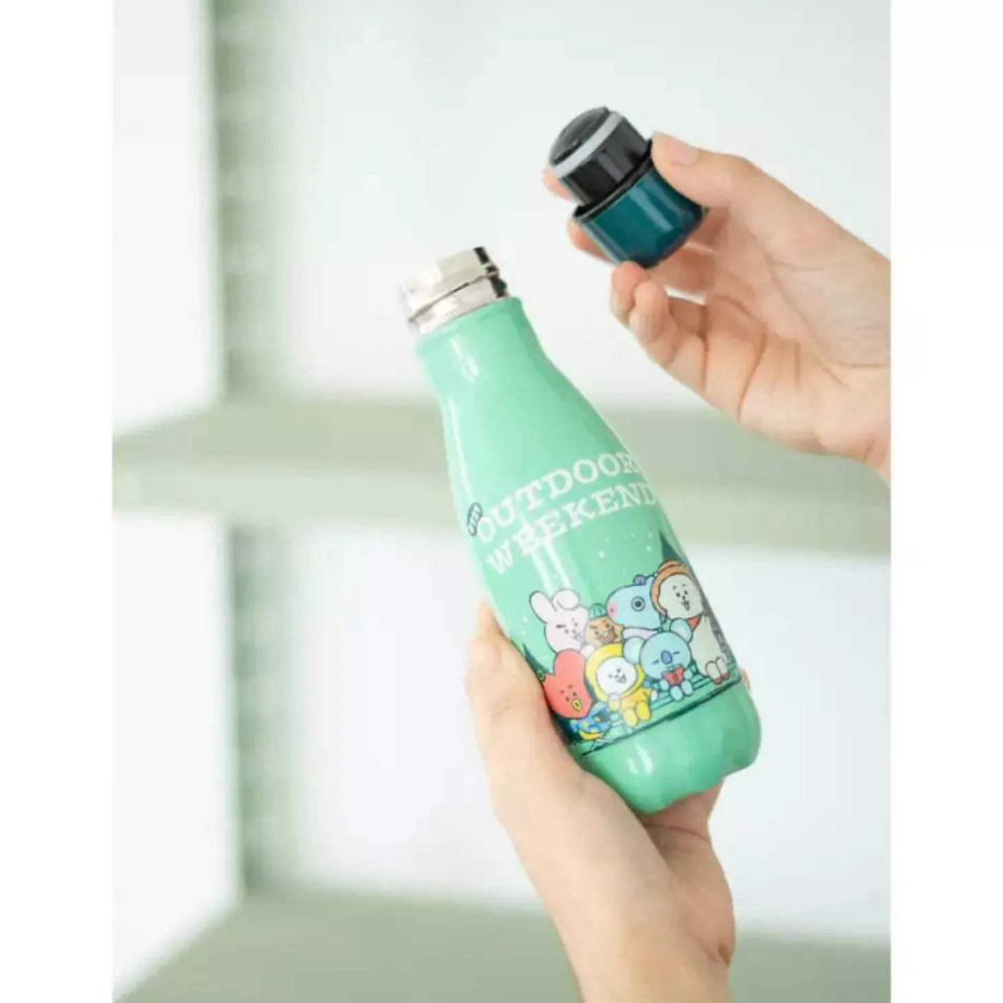 Botella metálica BT21 260ml - Estilo K-pop