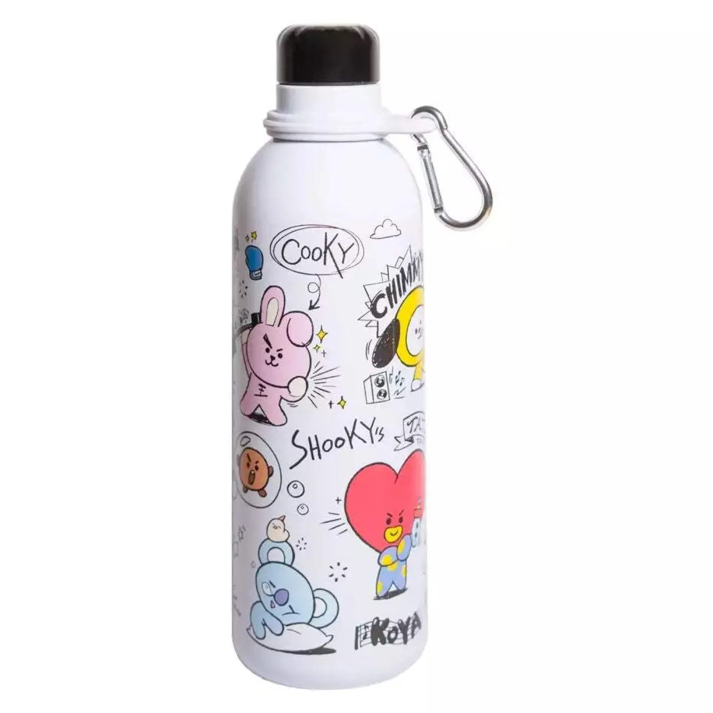 Botella metálica BT21 500ml – ¡Tu bebida siempre perfecta!