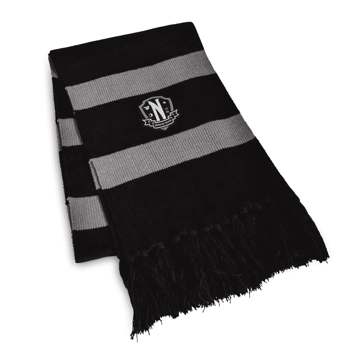 Bufanda 'Nevermore' de Netflix - Estilo Wednesday Addams