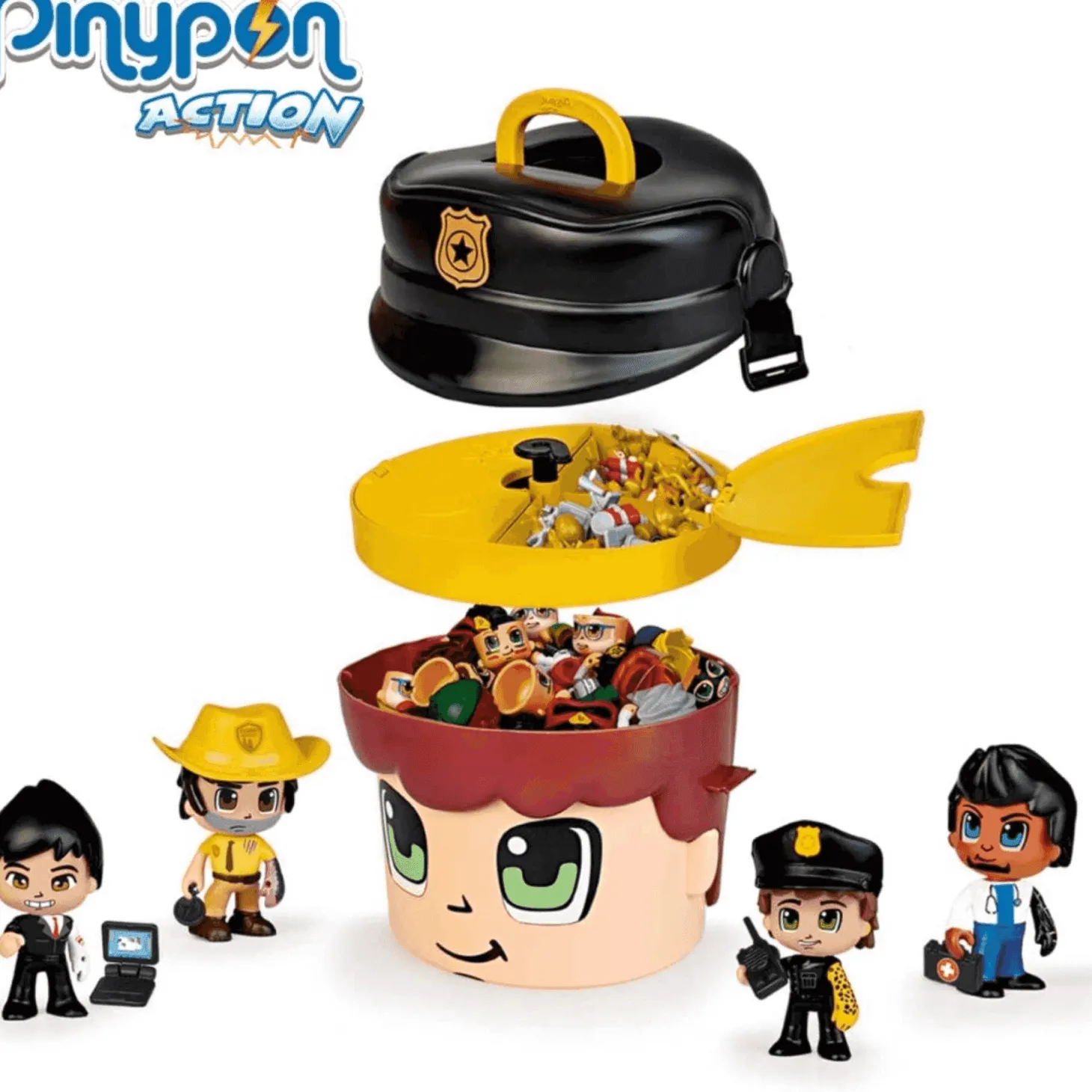 Cabeza Contenedor de Policía y Monstruos – Pinypon Action