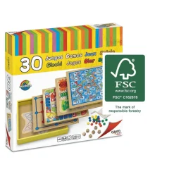 Caja con 30 Juegos de Madera