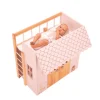 Cama-Casita Nature rosa para muñecas