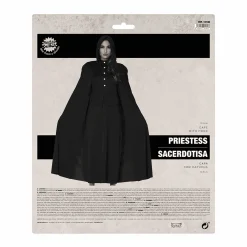 Capa con Capucha Negra 135 cms