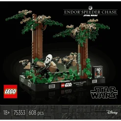 Capta el dinamismo de una emocionante escena de Star Wars: El Retorno del Jedi con el set LEGO® Star