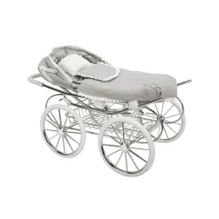 Carro de Muñecas Clásico Capota Gris con Bolso Arias