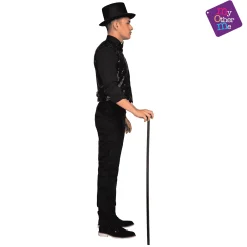 Chaleco Chaqué showman color negro para disfraz talla ML