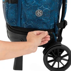 CHAMPIONS STARS Mochila con Carro Premium Extraíble 44,5 cm: Comodidad y Estilo para el Colegio