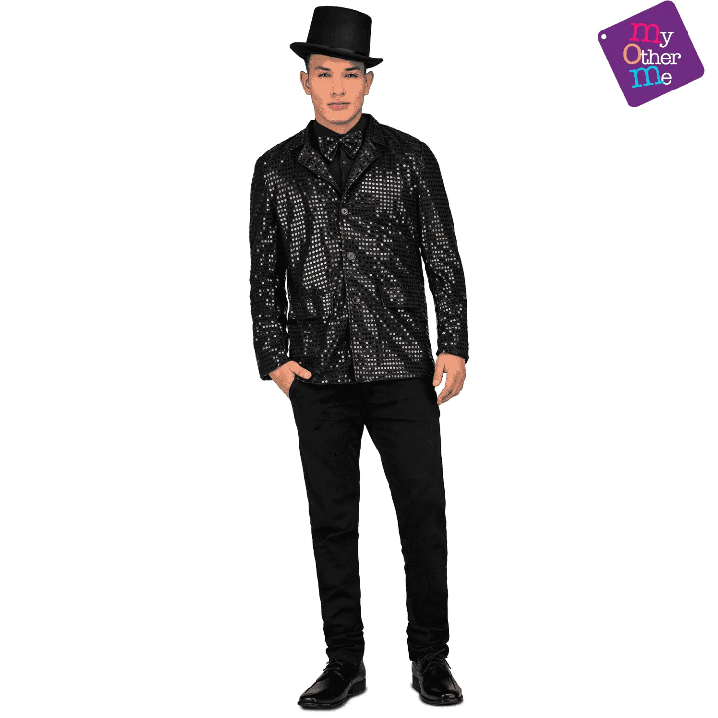 Chaqueta Showman color negro para disfraz talla ML