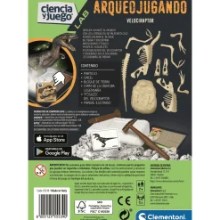 Clementoni Arqueojugando Velociraptor fosforescente