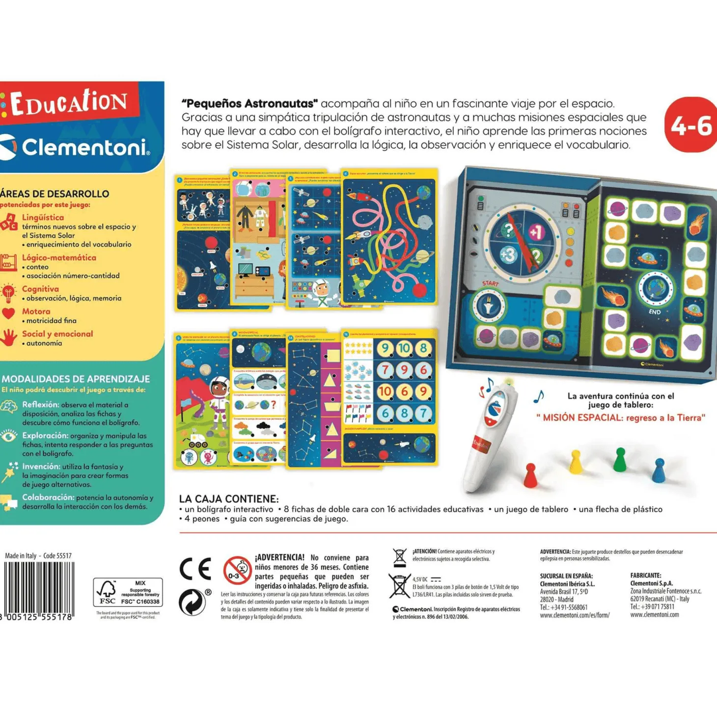 Clementoni Boli interactivo Pequeños Astronautas