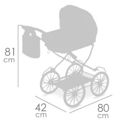 Coche De Muñeca Plegable Para Muñecas De Hasta 48 Cm De Cuevas Toys