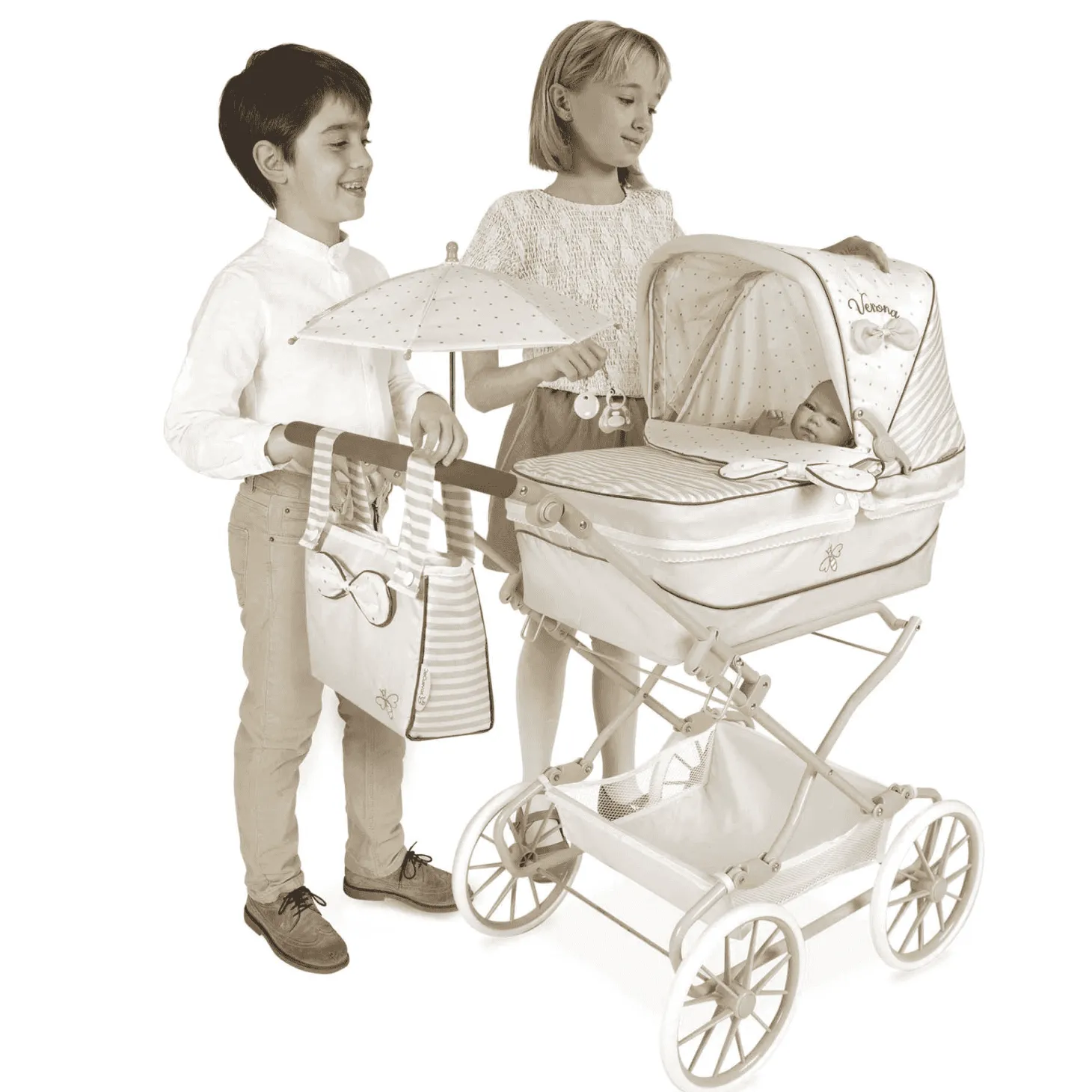 Coche De Muñeca 3X1 Plegable Para Muñecas De Hasta 48 Cm Con Sombrilla De Cuevas Toys