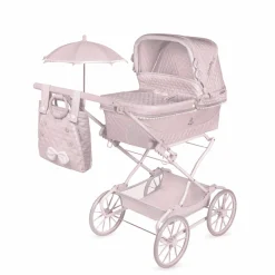 Coche de Muñecas 'Reborn' Plegable con Sombrilla y Suspensión De Cuevas