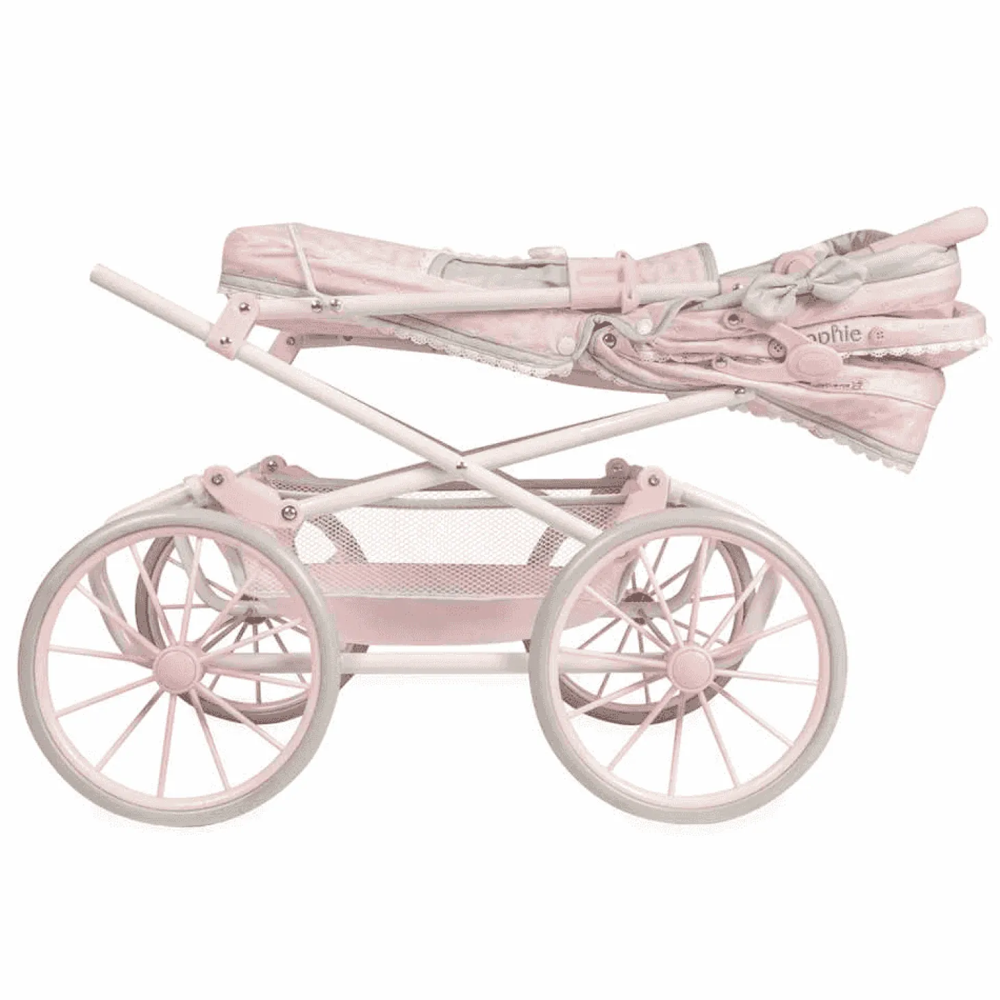 Coche de Muñecas 'Reborn' Plegable con Sombrilla y Suspensión De Cuevas