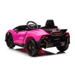 Coche eléctrico Lamborghini infantil 12V – Rojo o Rosa con mando y batería recargable (3+)