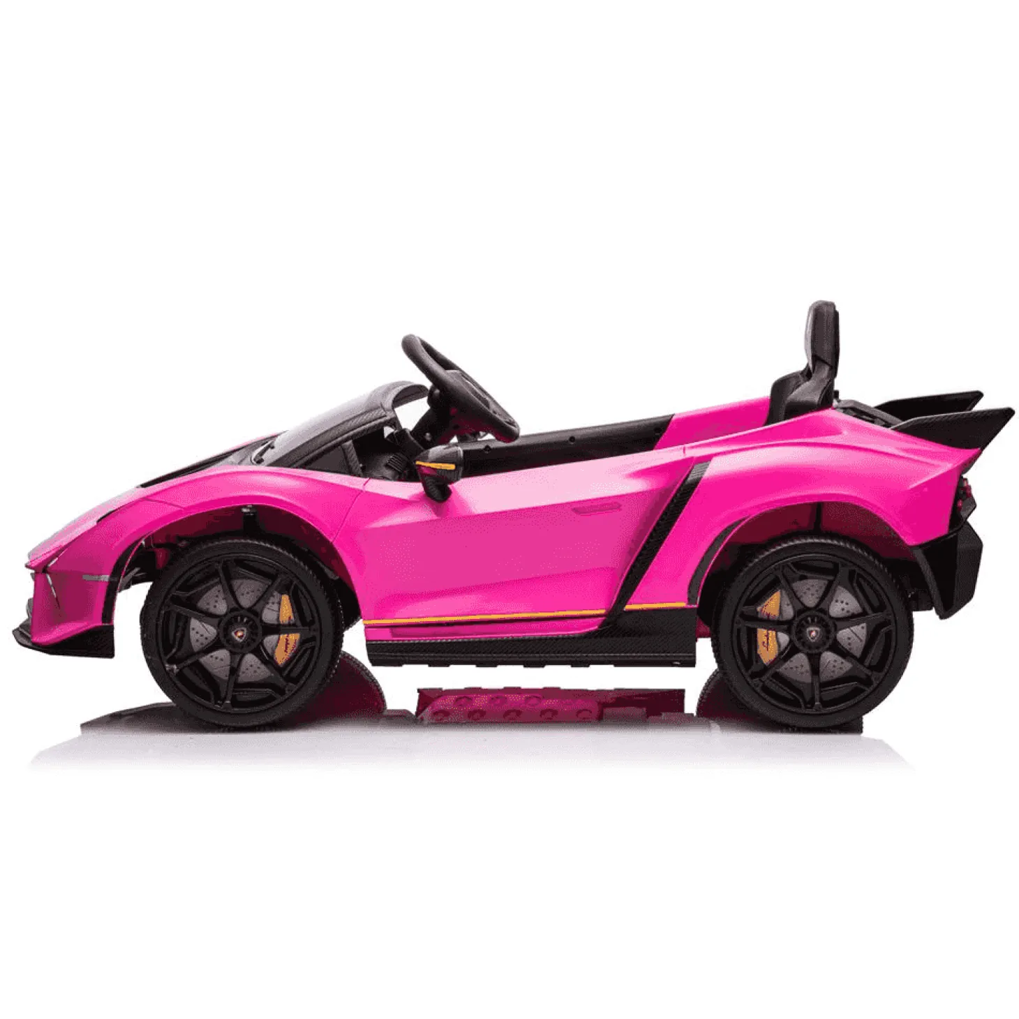 Coche eléctrico Lamborghini infantil 12V – Rojo o Rosa con mando y batería recargable (3+)