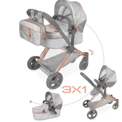 Coche Muñeca 3 X 1 Plegable De Cuevas Toys