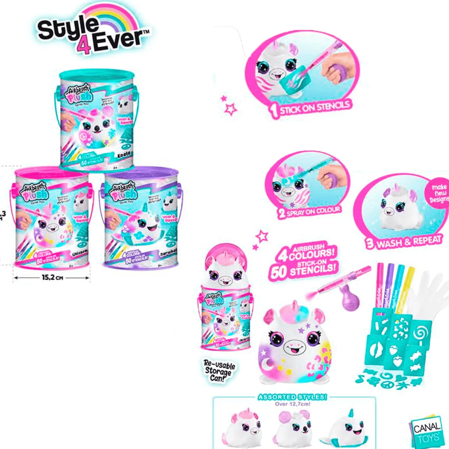 Colorea tu Mascota Barril Peluche Squishy