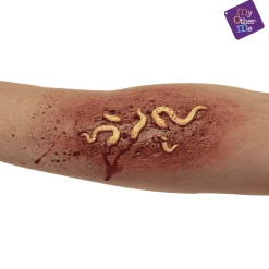 Complemento de disfraz Herida con gusanos