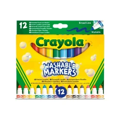 Crayola 12 Rotuladores Super Lavables Maxi Punta